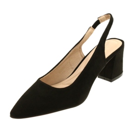 Elegant Suede Pumps Evento 22SD98-4549 Black 3