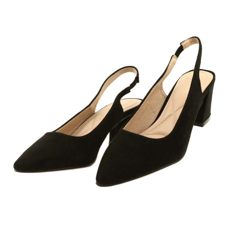 Elegant Suede Pumps Evento 22SD98-4549 Black 2