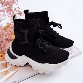 FR1 Children's Sport Shoes High Sock Black Nickie 1