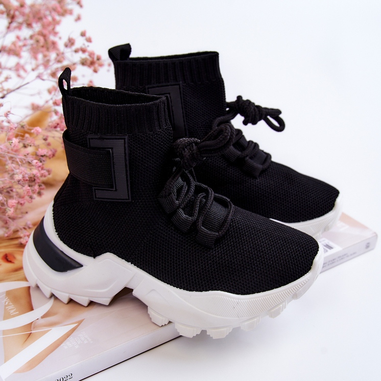 FR1 Children's Sport Shoes High Sock Black Nickie 1