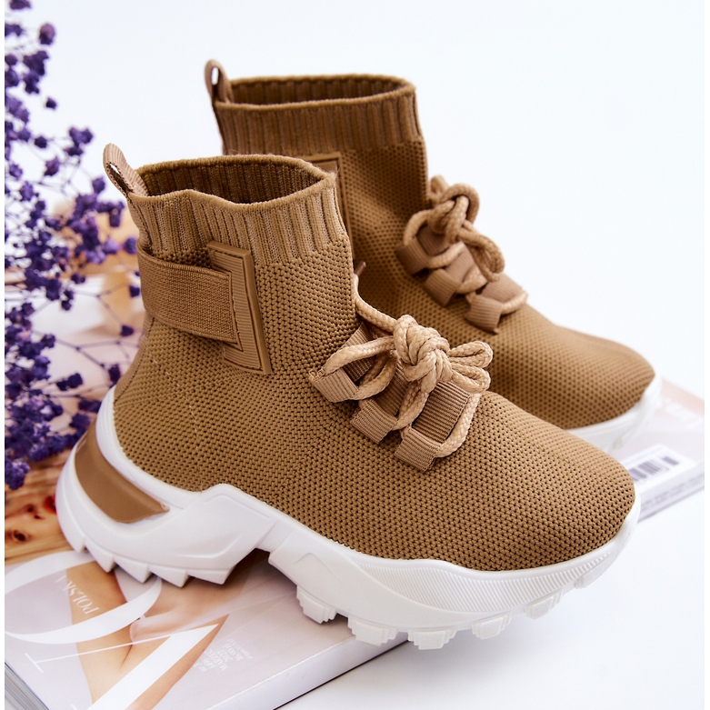 FR1 Children's Sports Shoes High Sock Beige Nickie 1
