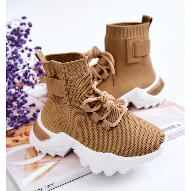 FR1 Children's Sports Shoes High Sock Beige Nickie 2