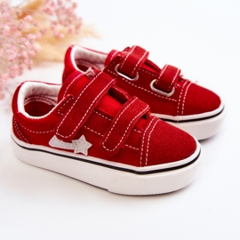 Classic Children's Sneakers Red Phiris Velcro 1