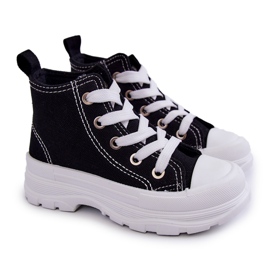 FR1 Children's High Sneakers Black and White Freeze 1