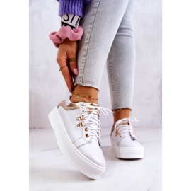 FILIPCZYK Leather Sports Shoes On The Platform White Mary Ann 2