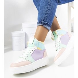 Dellucci purple ankle sneakers violet 1