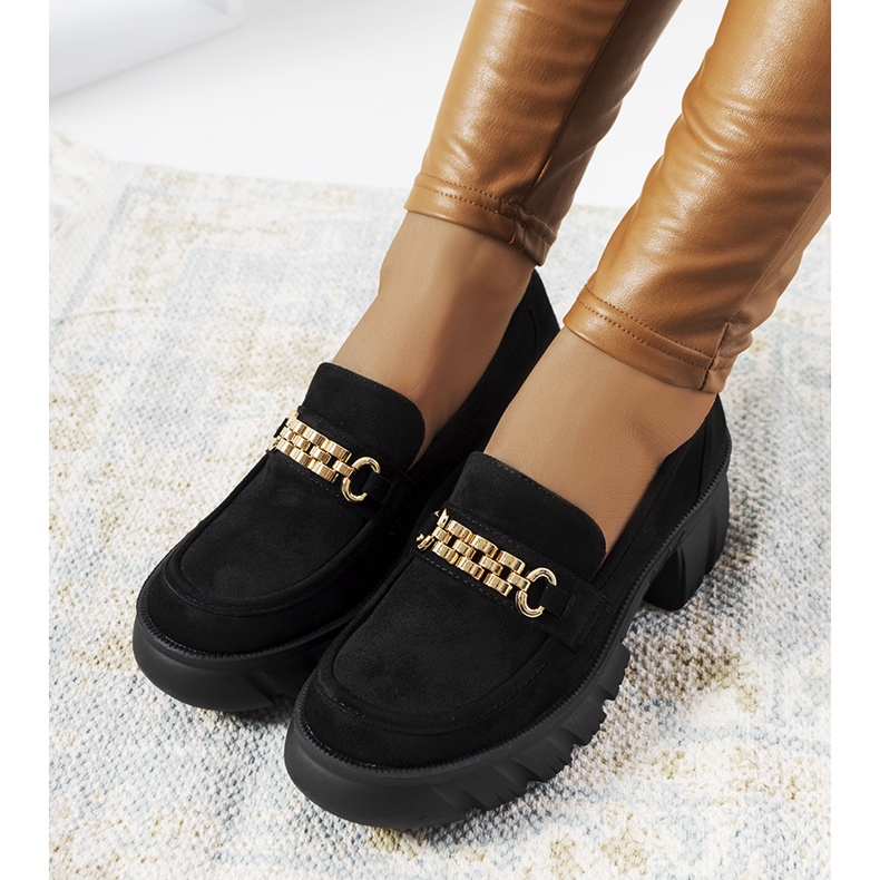 Black loafers on a thick Jeri sole 1