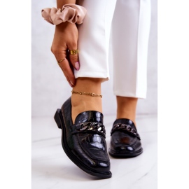 Vinceza Leather Loafers Loafers With Black Killen Chain 1