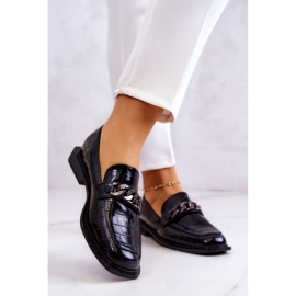 Vinceza Leather Loafers Loafers With Black Killen Chain 2