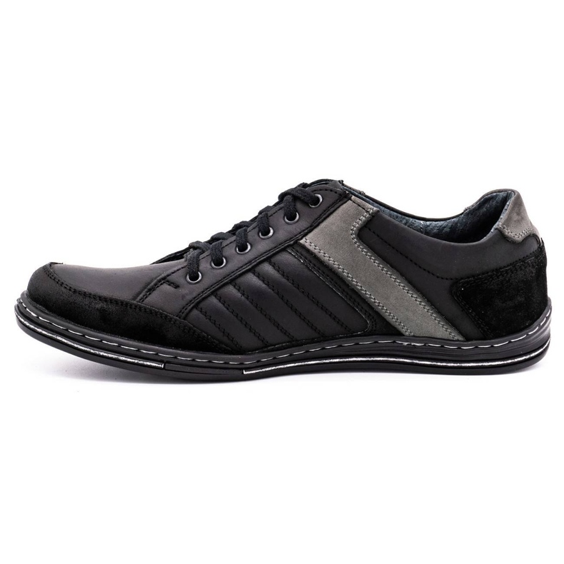 Olivier men's leather shoes 236GT black 1