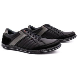 Olivier men's leather shoes 236GT black 2