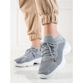 Renda Gray Lace-up Sneakers grey 1