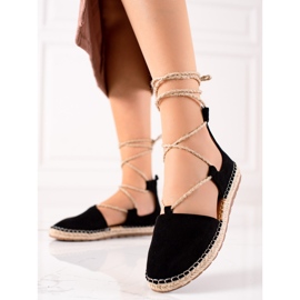 Lucky Shoes Tied Black Espadrilles 1