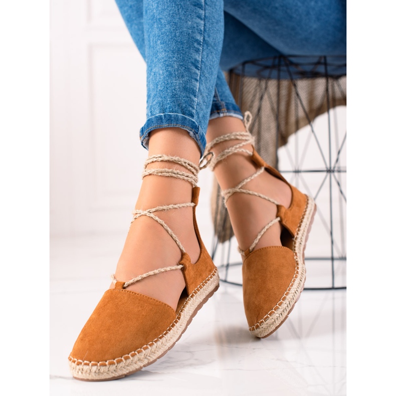 Lucky Shoes Tied Camel Espadrilles brown 1