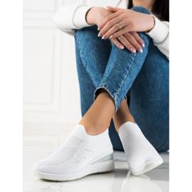 TRENDI Wedge Slip-On Sneakers white 2