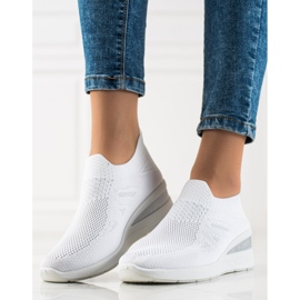 TRENDI Wedge Slip-On Sneakers white 1