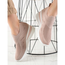 TRENDI Wedge Slip-On Sneakers pink 2