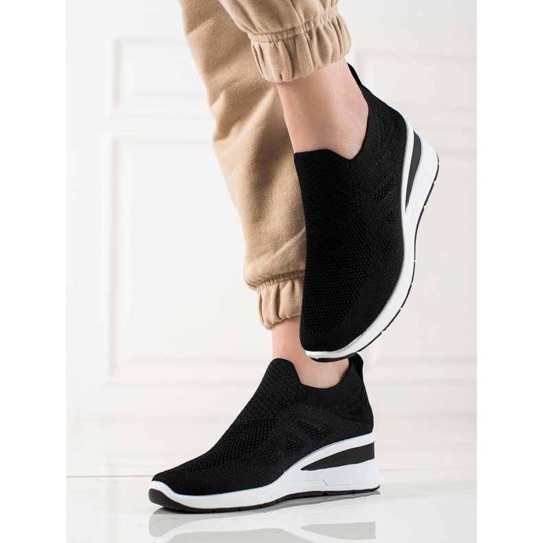 TRENDI Wedge Slip-On Sneakers black 1