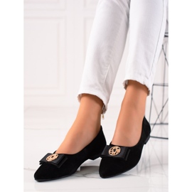 Filippo Black leather pumps 1