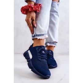 Women's sports shoes Memory Foam Big Star JJ274274 Navy blue 1