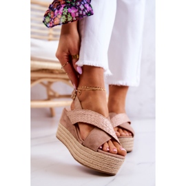 FW1 Women's Sandals On The Beige Emmalee Platform 1