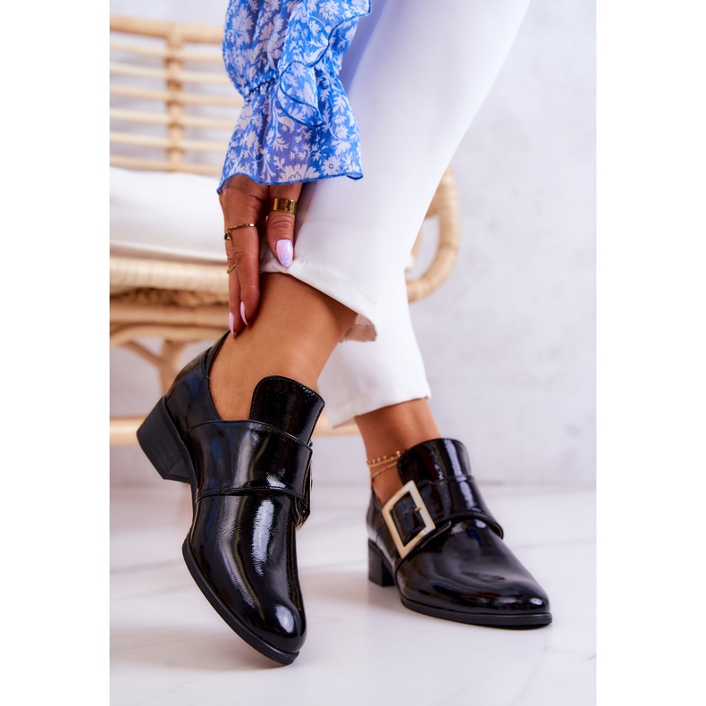 PA2 Patent leather shoes with a buckle Black Taliya 2 PA2 Patent leather shoes with a buckle Black Taliya 2