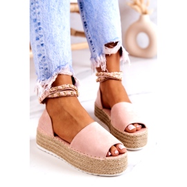 FB2 Espadrilles Sandals On The Platform Pink Jeannie 4