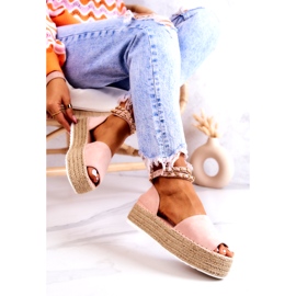 FB2 Espadrilles Sandals On The Platform Pink Jeannie 3