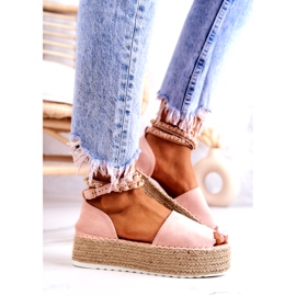 FB2 Espadrilles Sandals On The Platform Pink Jeannie 2
