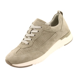 Caprice Women's Openwork Leather Shoes 23708-28 in shades of green 4