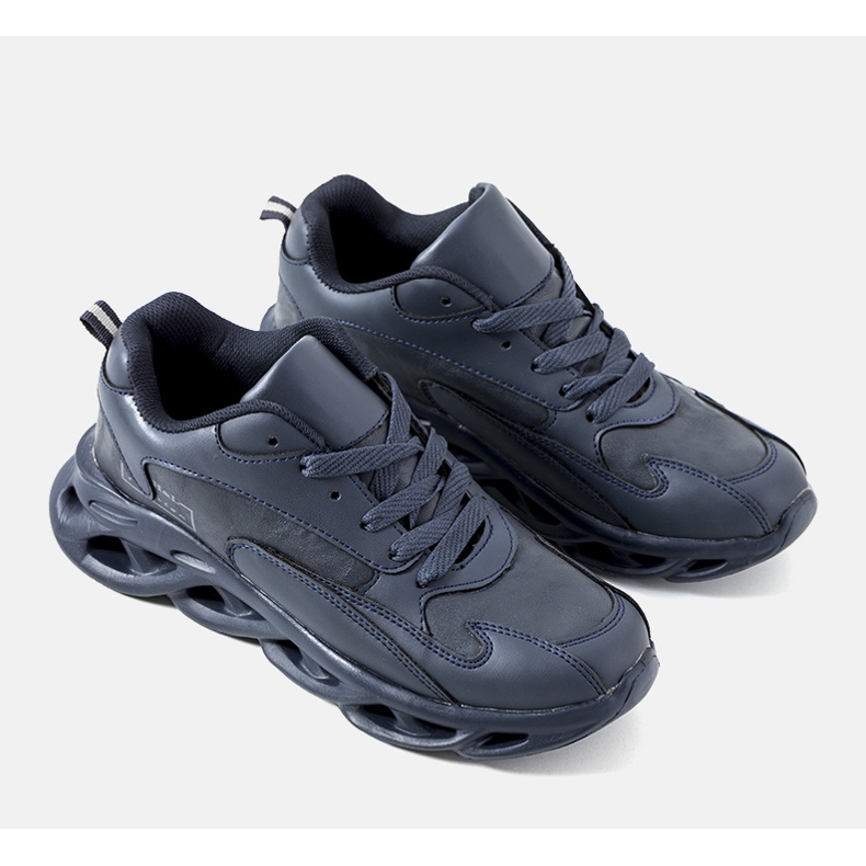 Cedric navy blue men's sneakers grey 1 Cedric navy blue men's sneakers grey 1