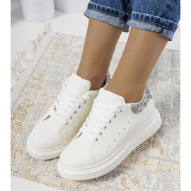 Gallo women's white sneakers silver 1 Gallo women's white sneakers silver 1