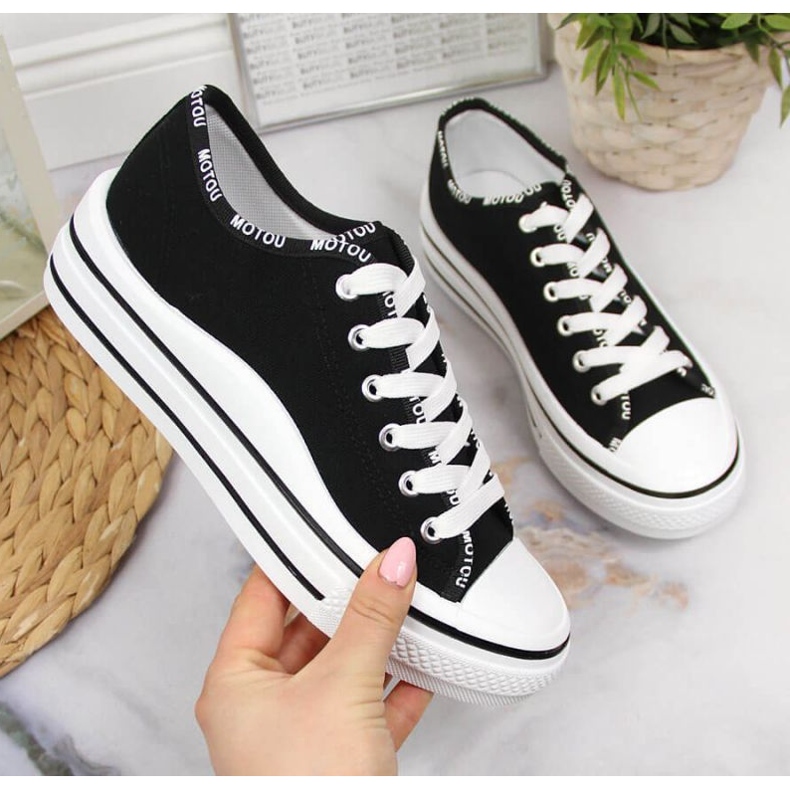 Sneakers on the platform S. Barski W OLI156A black 1