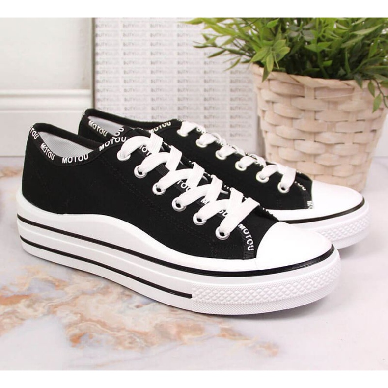 Sneakers on the platform S. Barski W OLI156A black 2