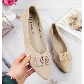 Leather ballerinas with pointed Filippo W PAW335B beige 1