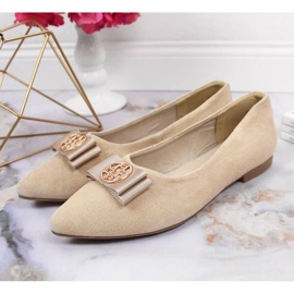 Leather ballerinas with pointed Filippo W PAW335B beige 2