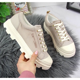 Bugatti W INT1721 beige sneakers on the platform 1