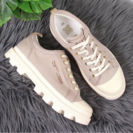 Bugatti W INT1721 beige sneakers on the platform 2