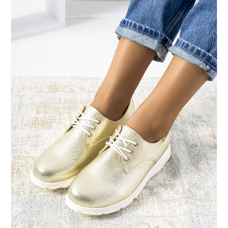 Gold Zipfs women's shoes golden 1