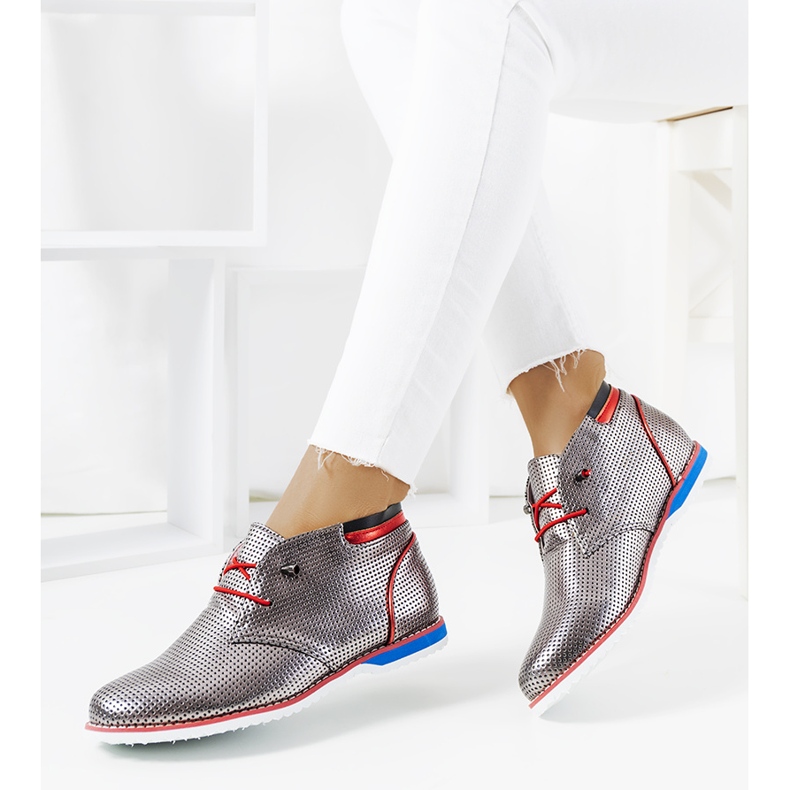 Silver women's openwork Luella shoes 1