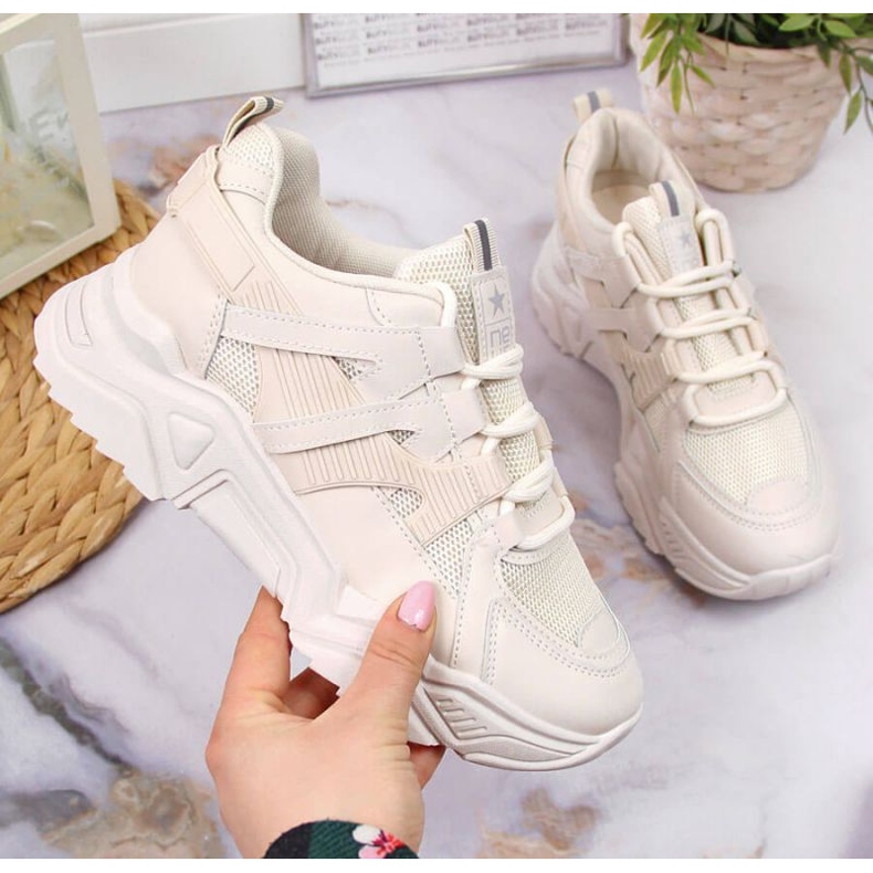 Wedge sneakers News W EU649B beige 1