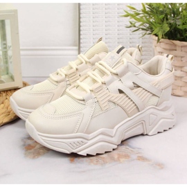 Wedge sneakers News W EU649B beige 2