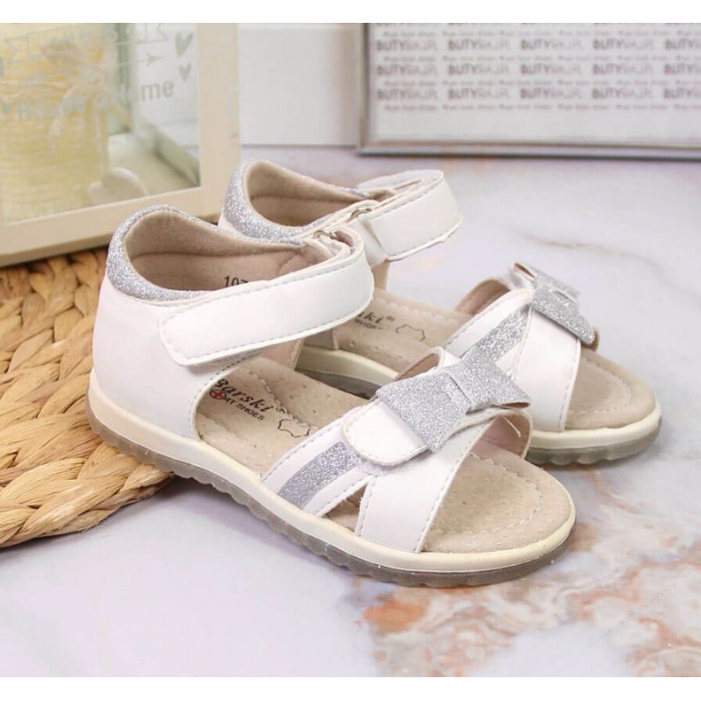 BM Velcro sandals S. Barski Jr OLI151A white 2 BM Velcro sandals S. Barski Jr OLI151A white 2