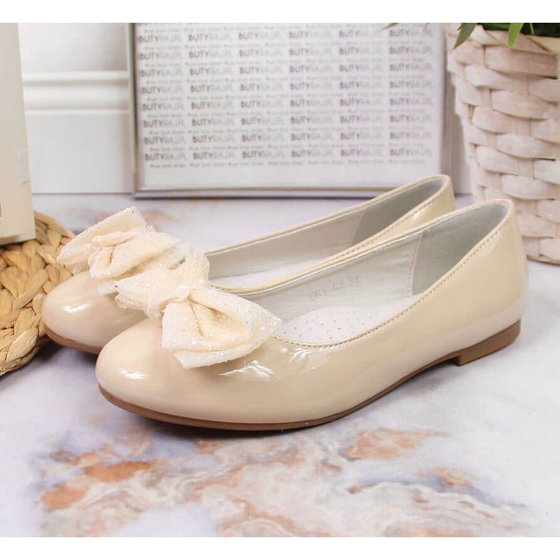 Lacquered ballerinas S. Barski Jr. OLI153B beige 2