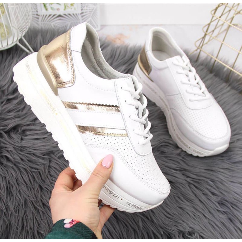 Leather sneakers on the platform Filippo W PAW328A white 1