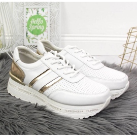 Leather sneakers on the platform Filippo W PAW328A white 2