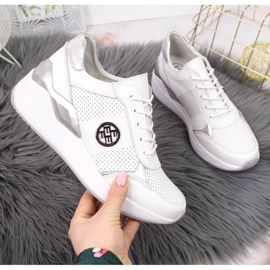 Leather sneakers on the wedge Filippo W PAW331B white 1