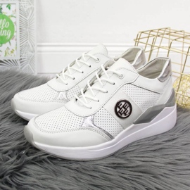 Leather sneakers on the wedge Filippo W PAW331B white 2