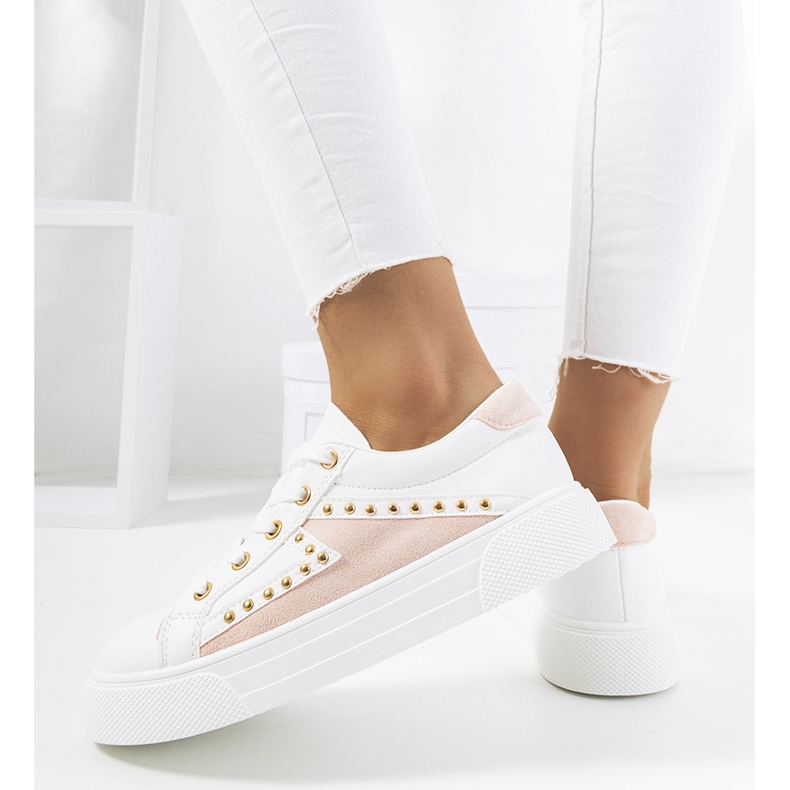 White and pink sneakers from Udinesi 2