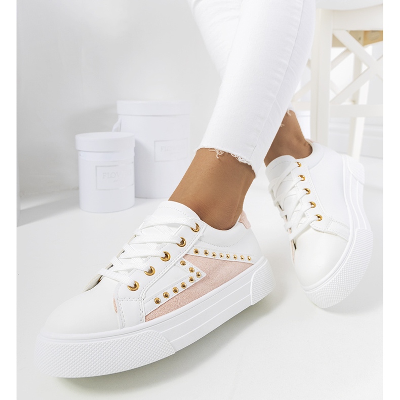 White and pink sneakers from Udinesi 1